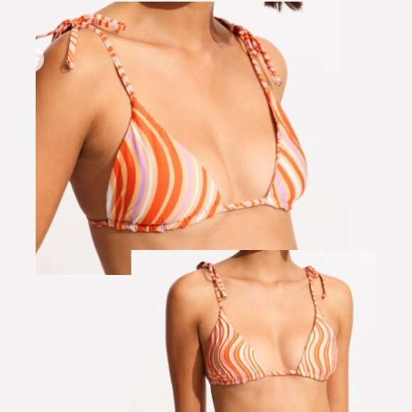 Seafolly Women's Slide Triangle Bikini Top, Size 10 - Picture 1 of 10